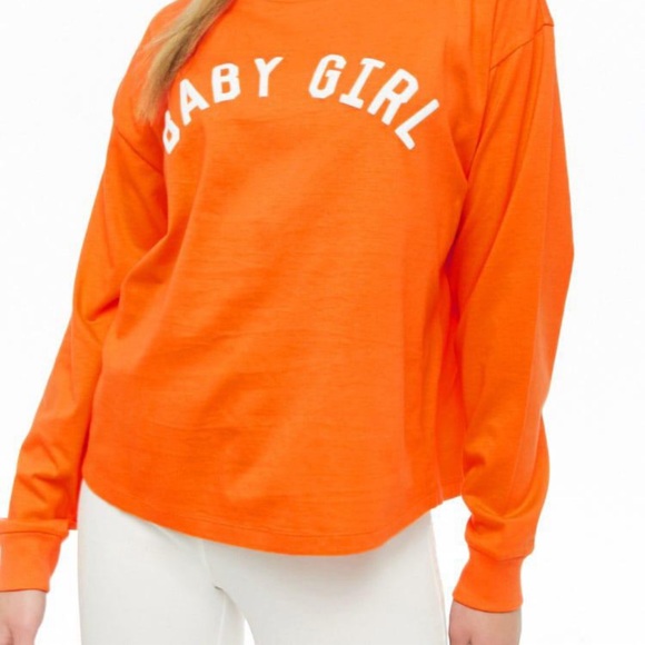 Forever 21 orange sweater print baby girl - Picture 2 of 5